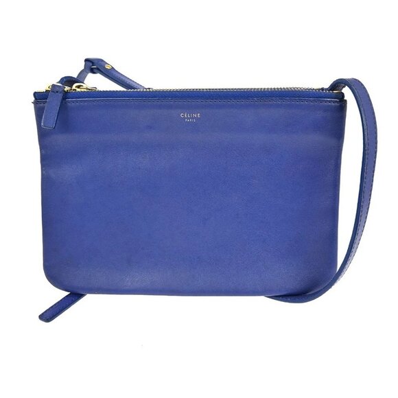Celine Handbags - Celine Blue Leather Trio Shoulder Bag P.LA.0144 NQ03300 BNN07